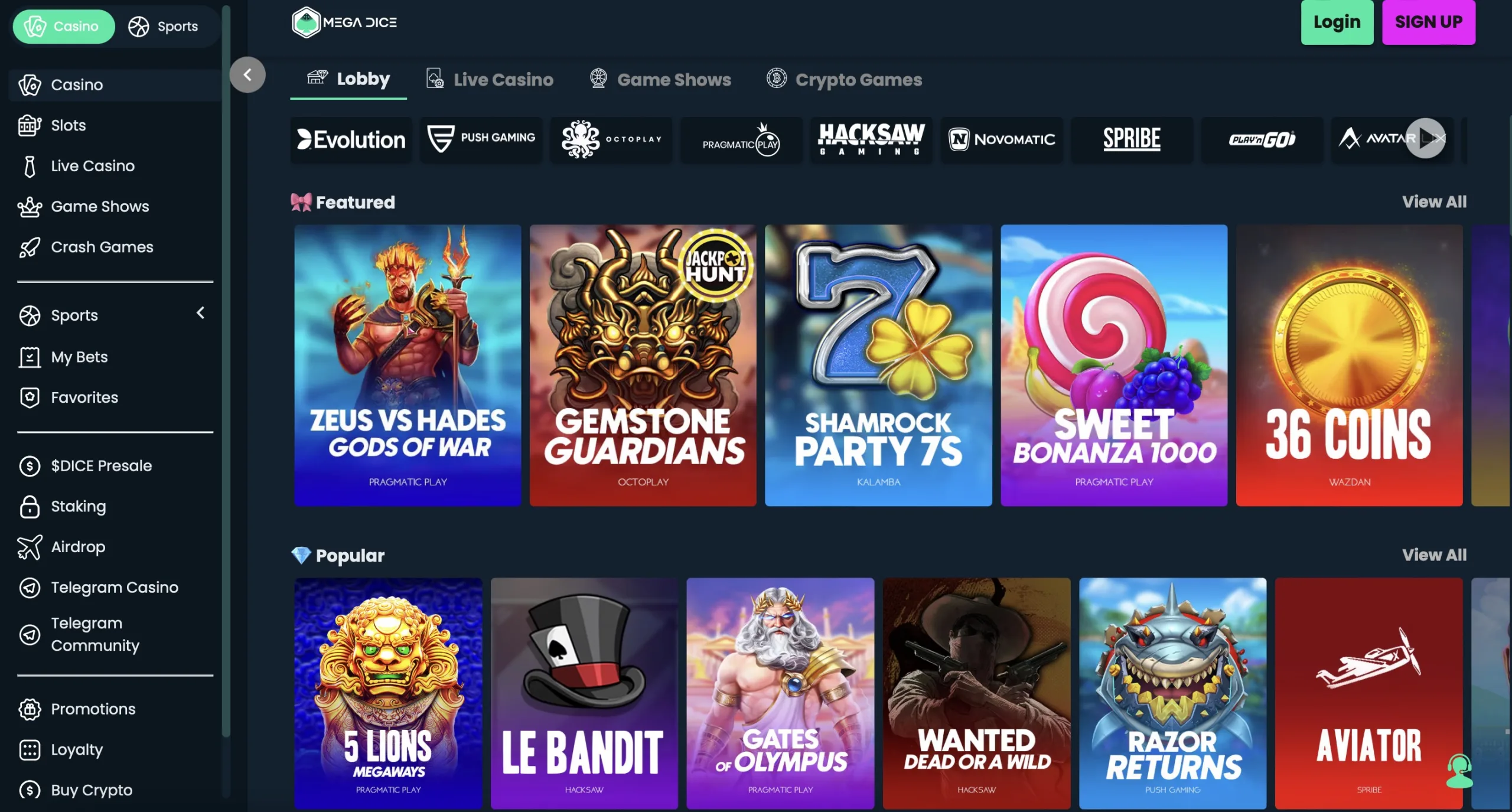 Mega Dice Review 2025: Telegram Casino, Bonuses, Tournaments