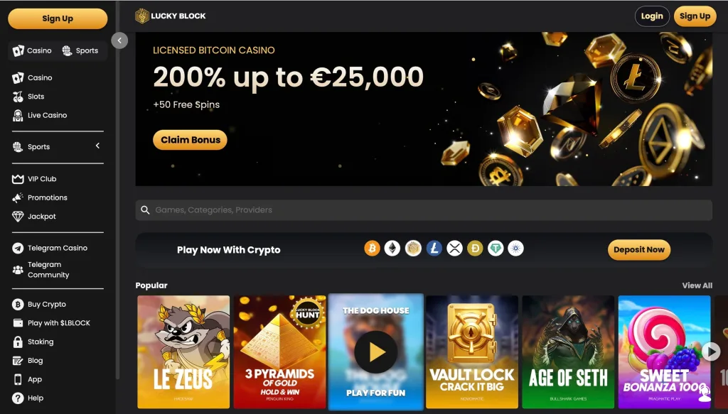 LuckyBlock Tether Casino