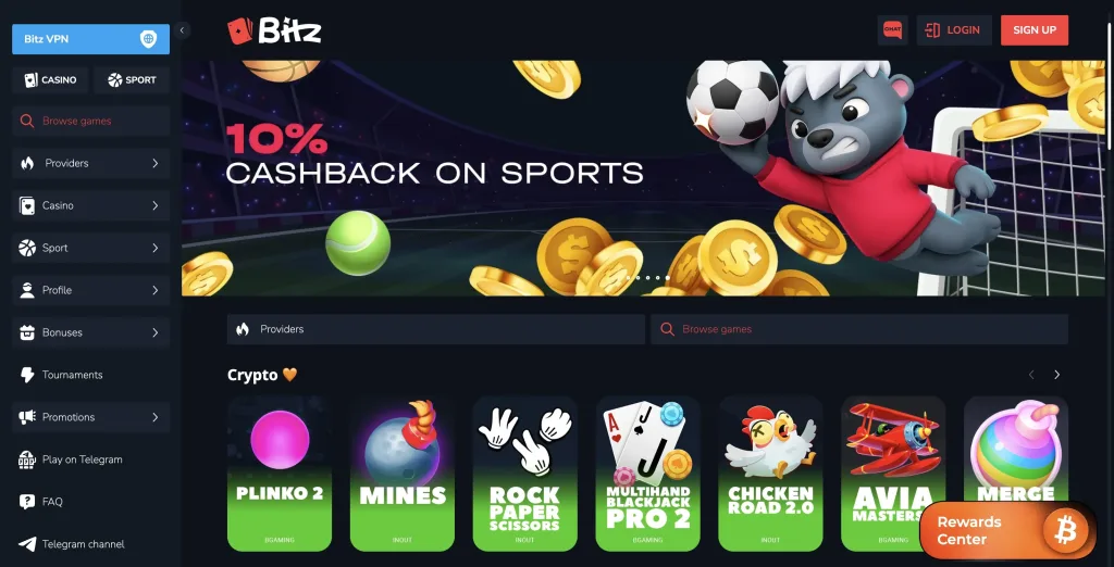 Bitz main page