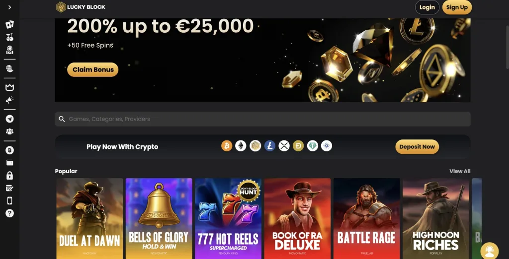 Lucky Block main page